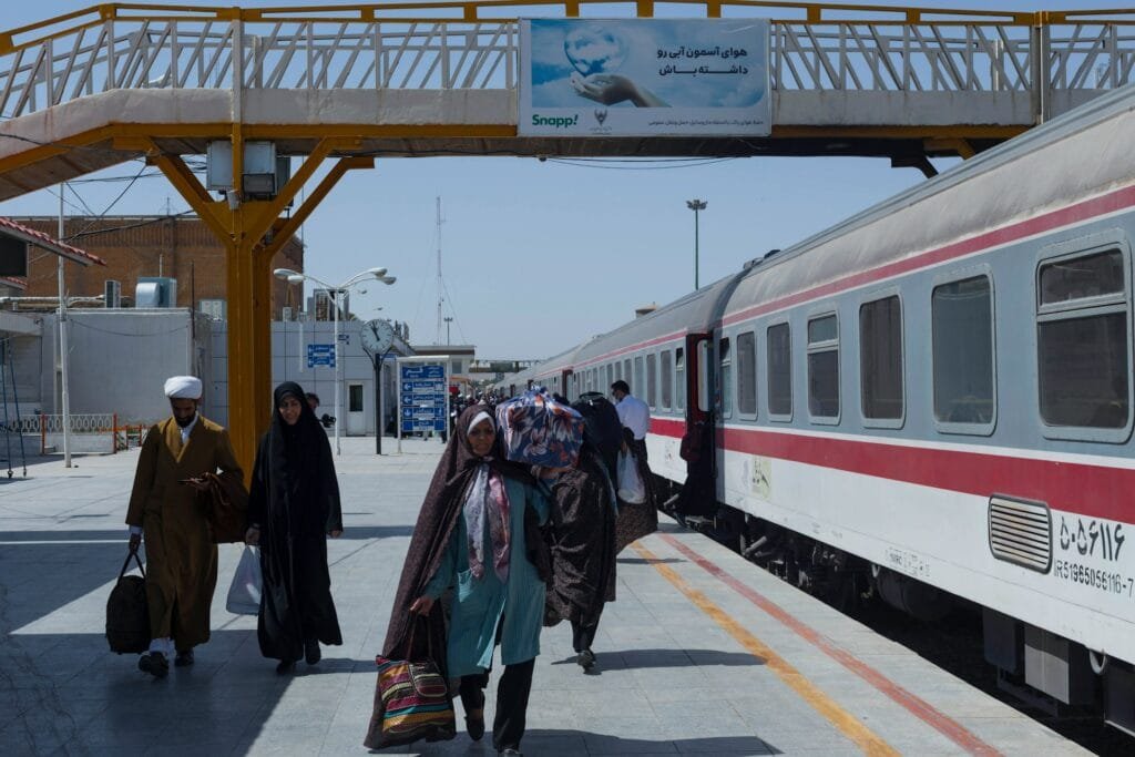 taking the train in iran
