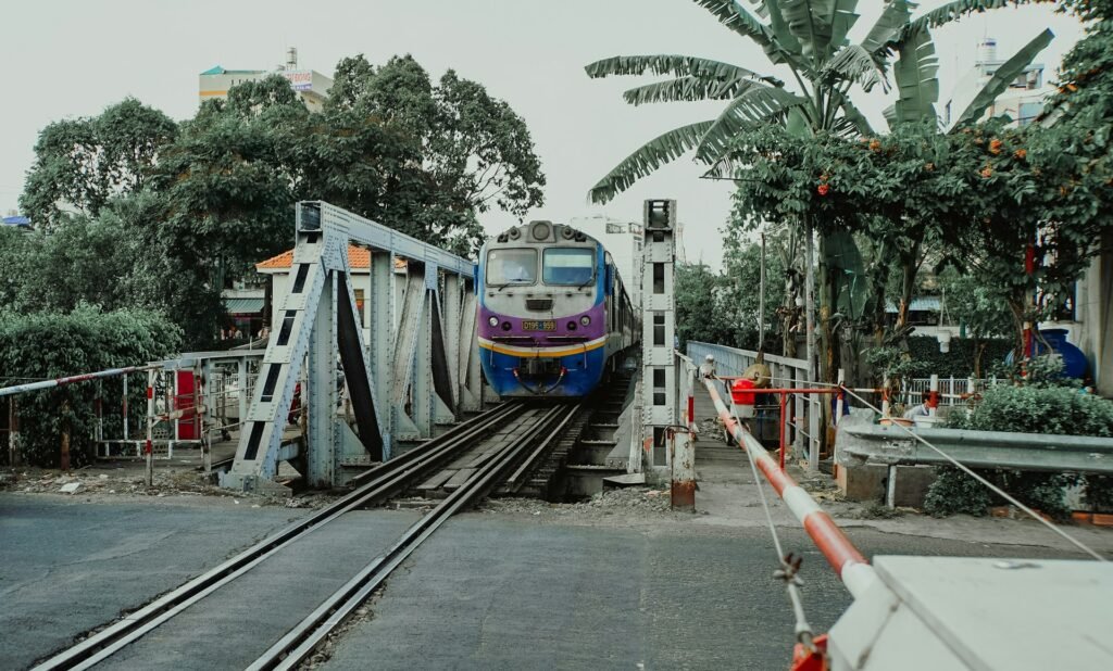 Taking the train in vietnam