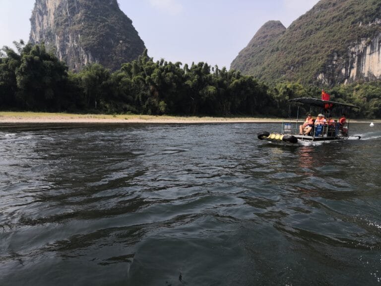 bamboo raft ride in yangshuo china