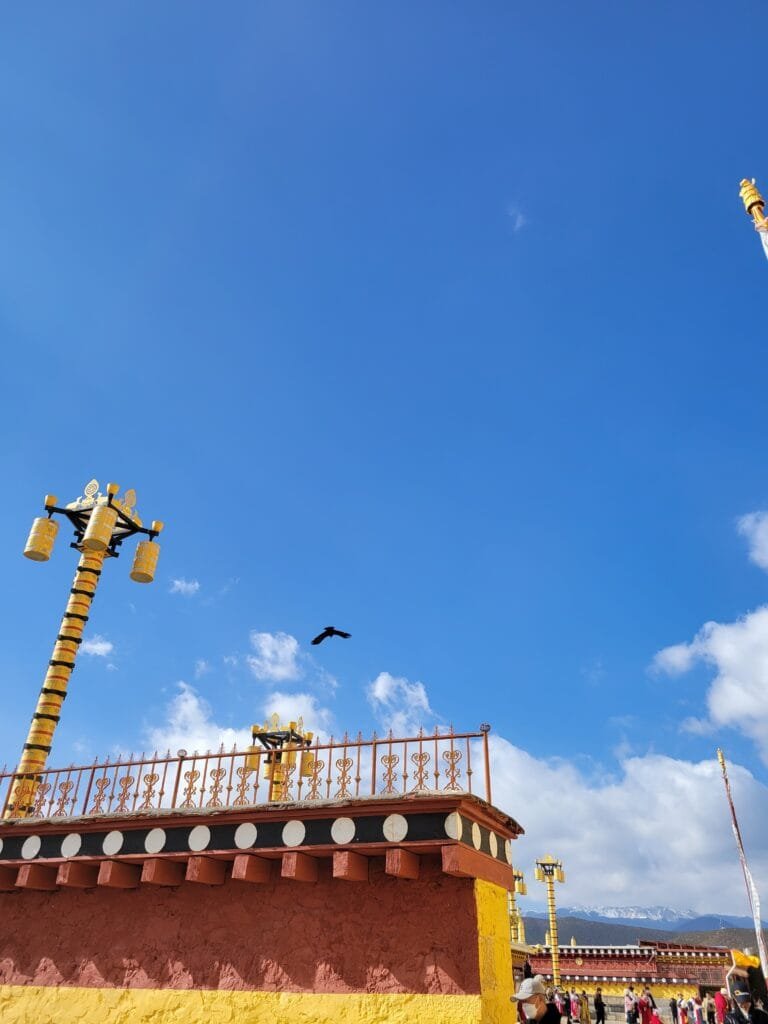 eagle above Buddhist monastery