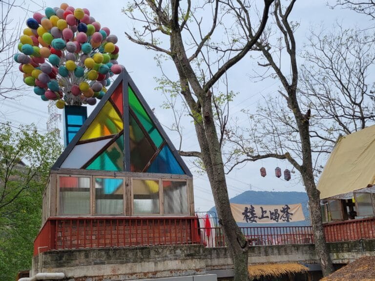 colorful houses in chongqing china
