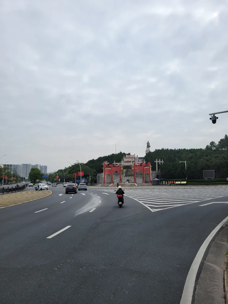 riding bike in nansha district