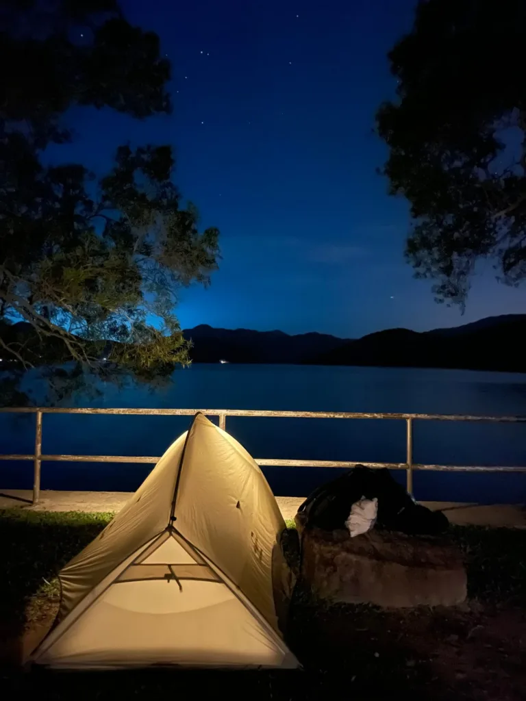 campsite in hong kong at night
